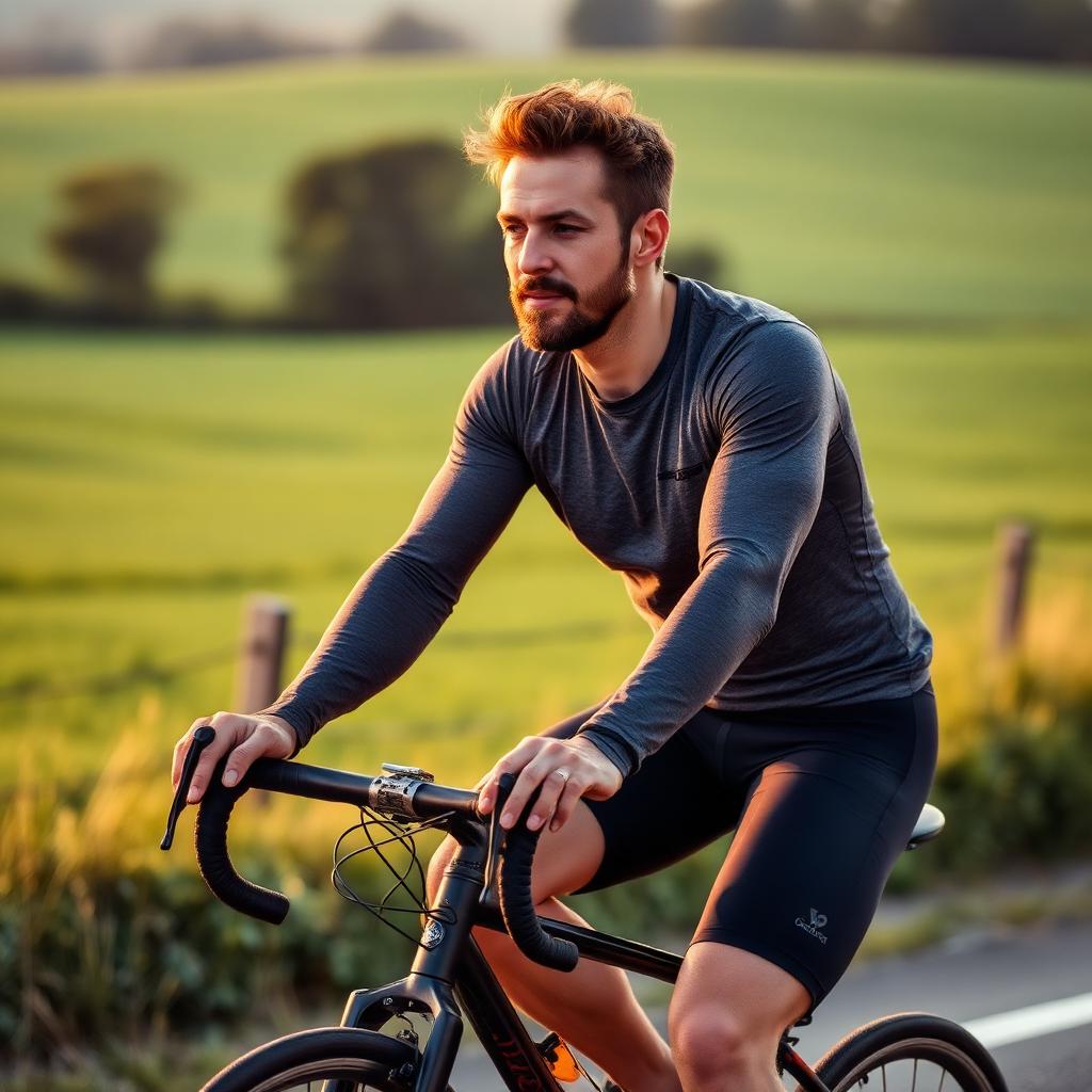Muž bicykluje na ceste – cieľová skupina DeepSleep+
