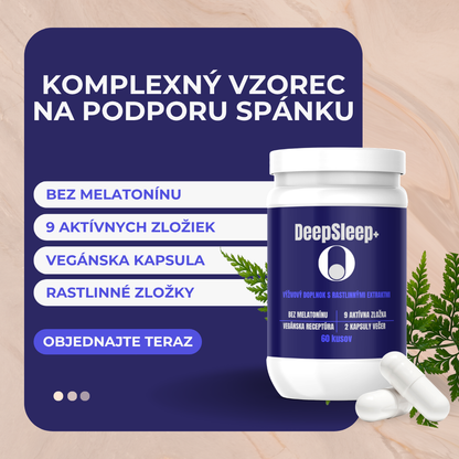 DeepSleep+ | Výživový doplnok s rastlinnými extraktmi na podporu spánku